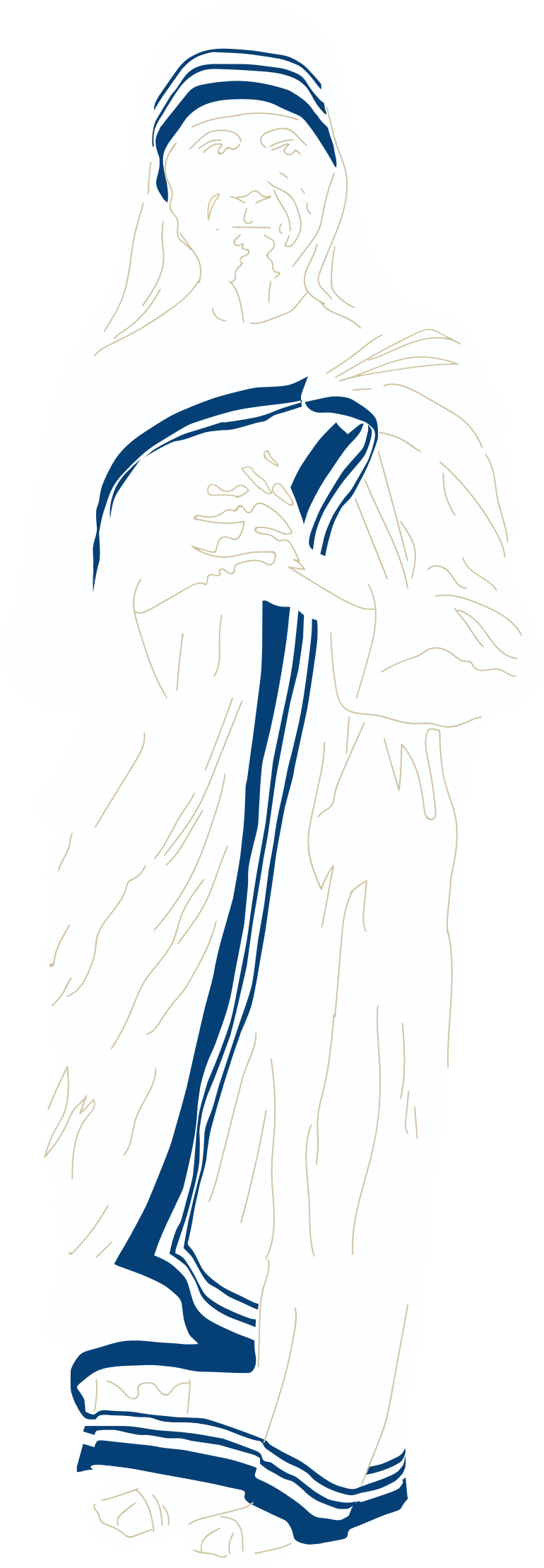 Big Image - Saint Teresa Of Calcutta Outline (770x2218)