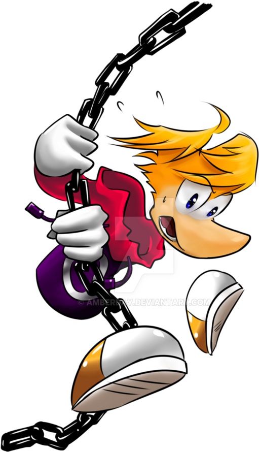 Rayman Swinging On Chain By Amberday - Rayman (769x1040)
