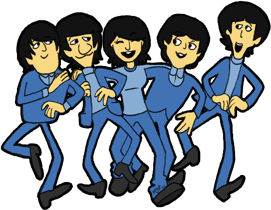 With The Boys-beatles Fanart By Natasplund - Butch Hartman The Beatles (568x466)