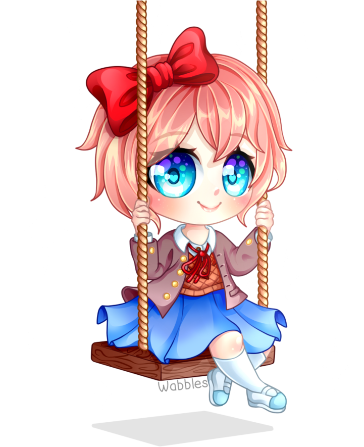Swinging With Sayori By Wabbles - Sayori Swing (894x894)
