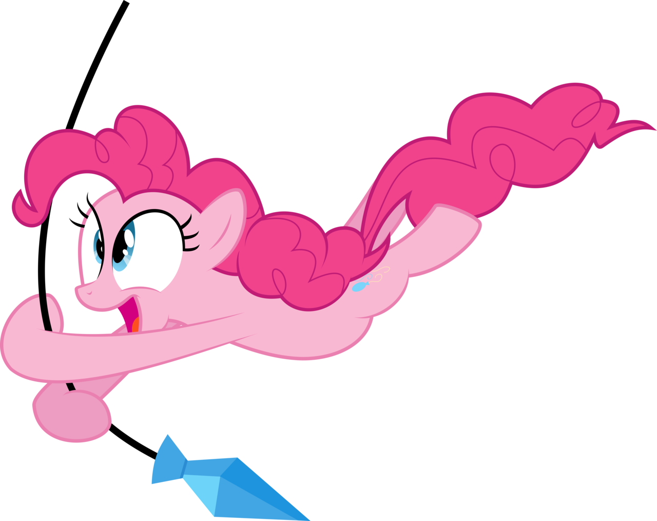 Pinkie Pie, Rope, Safe, Smiling, Swinging - Owl (1280x1014)