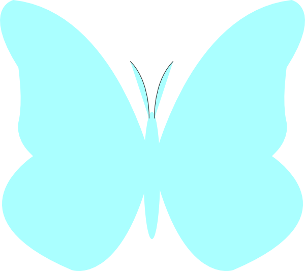 Turquoise Clipart Turquoise Butterfly - Turquoise (600x533)