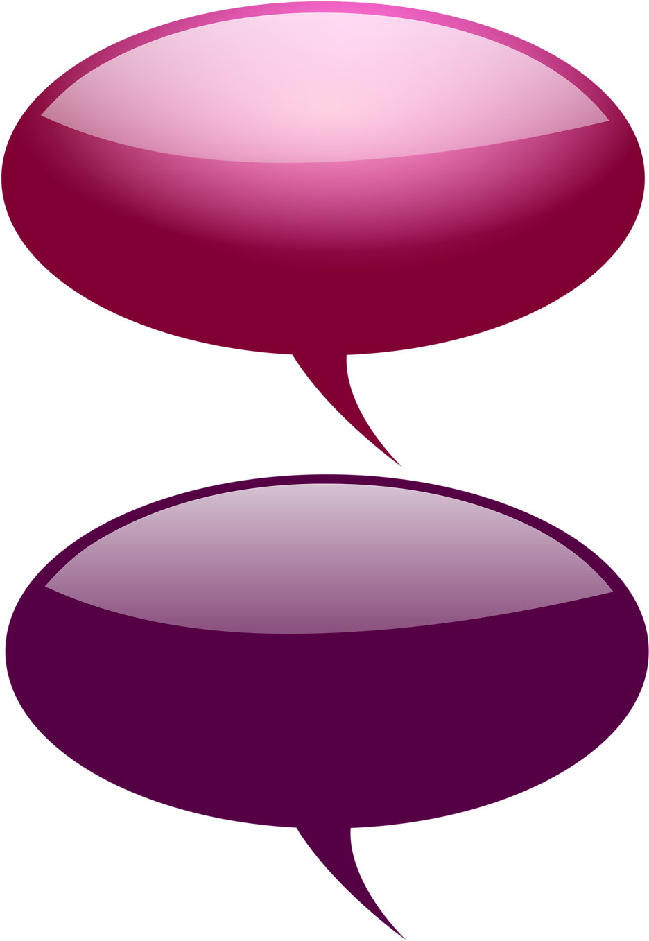 Collection Of Glossy Speech Bubbles - Thinking Bubble Icon Transparent Free (958x1381)