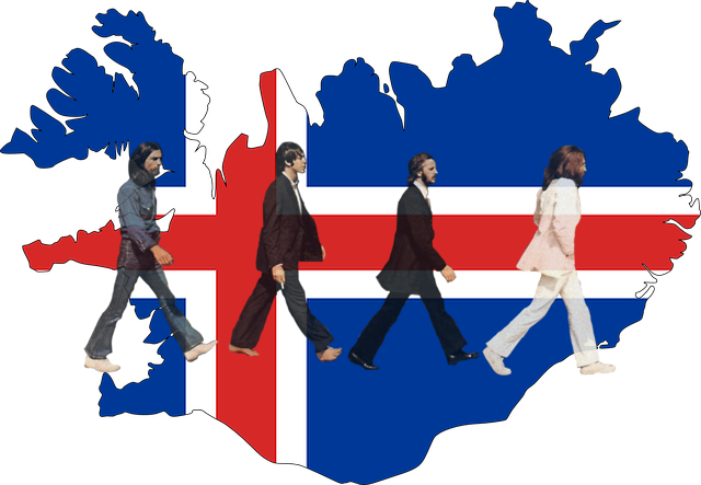 Beatles, The Beatles - Iceland Map (640x443)