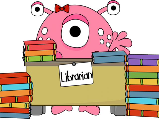 Library Clipart Monster - Cute Monsters Clipart (640x480)