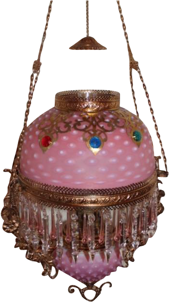 Outstanding Victorian Edward Miller & Company Hanging - Oil Lamp (638x638)