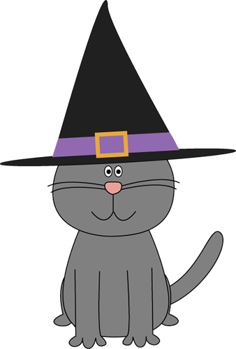 Cute Halloween Cat Clipart - Cute Halloween Cat Clipart (338x500)