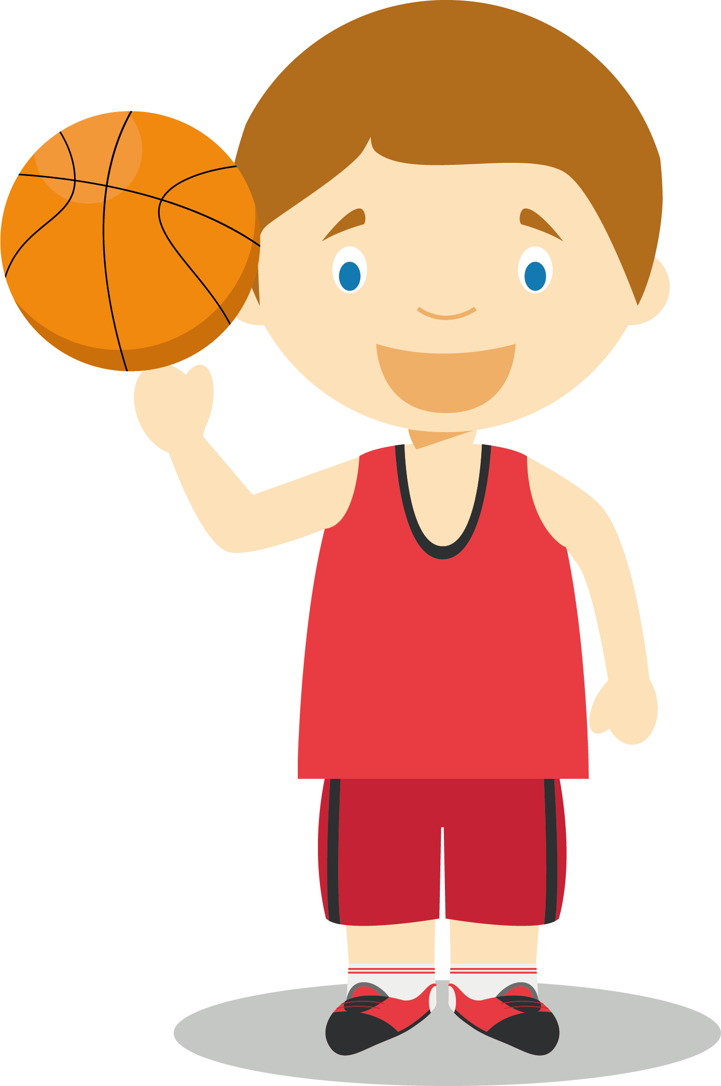 Basketball Player Cartoon Illustration - Cartoon Basketball Players Cute (1431x2154)