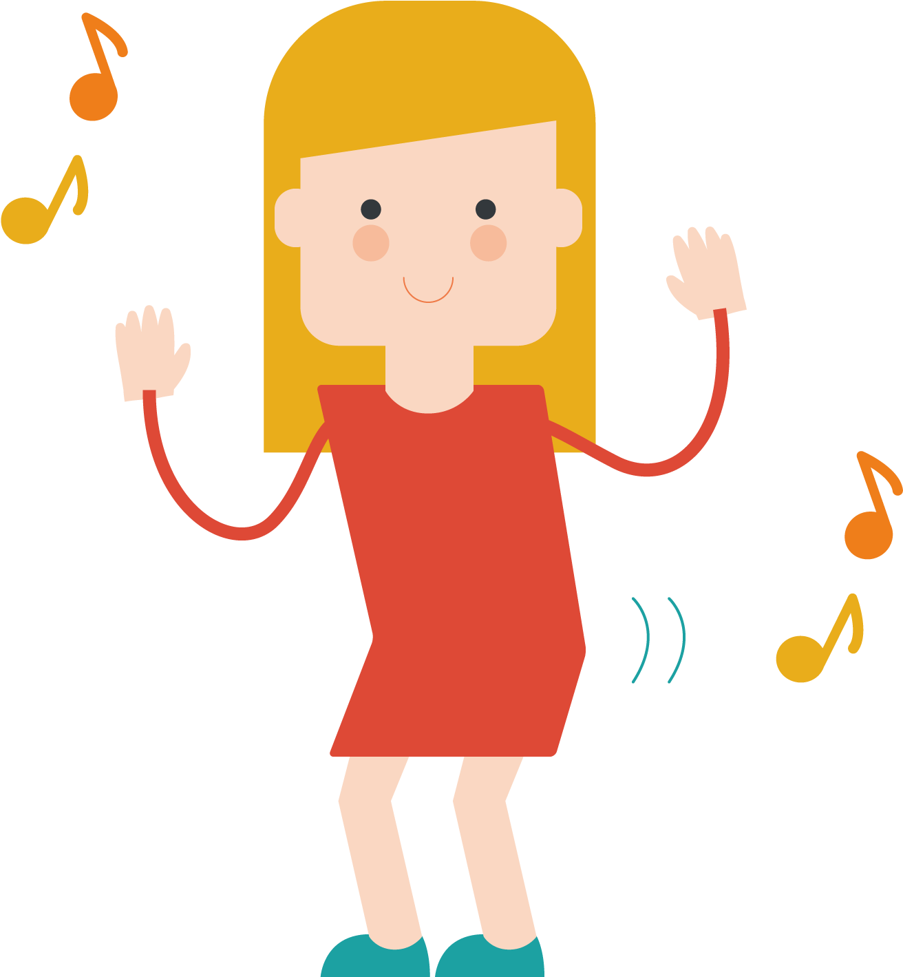 Cartoon Dancing Woman Vector Material - Cartoon Dancing Woman Vector Material (1559x1559)