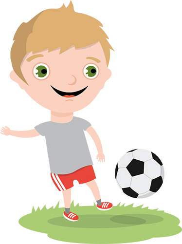 Niño Futbol Png (374x501)