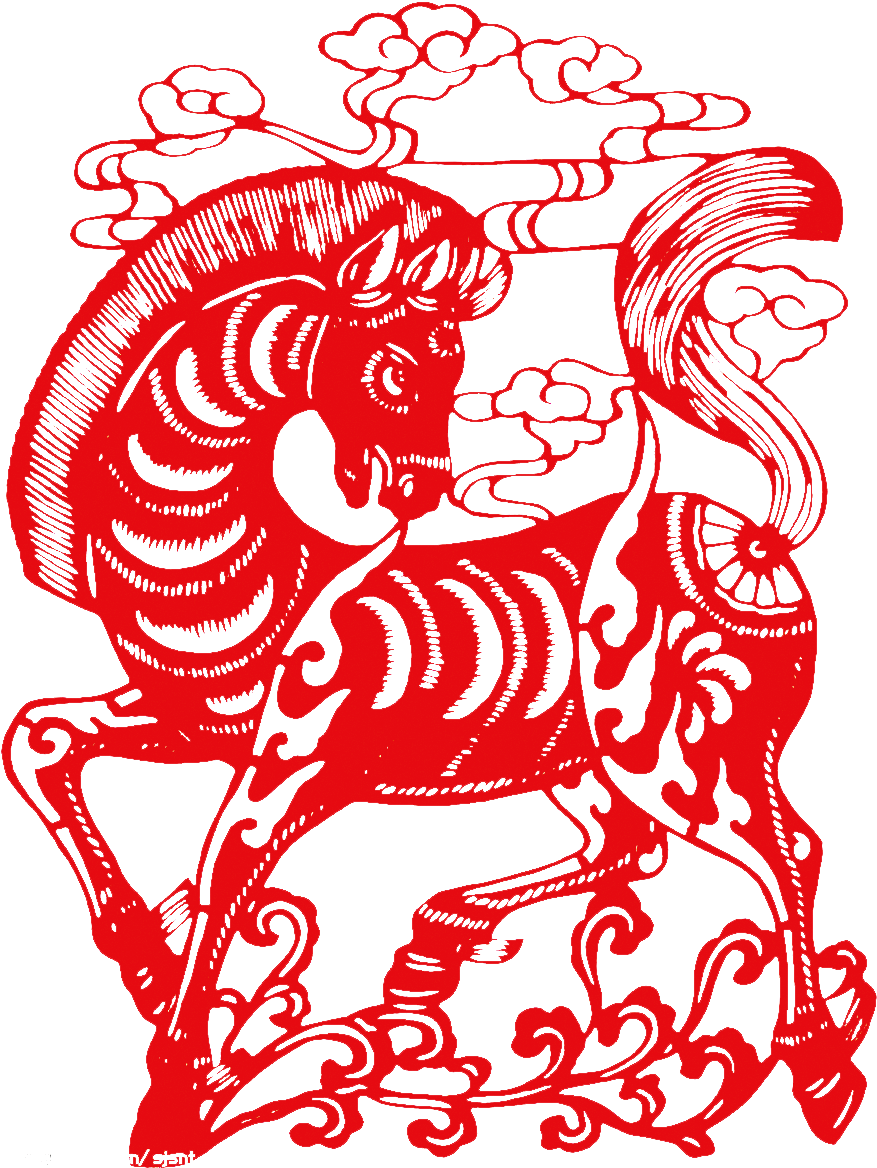 Horse Chinese New Year Chinese Paper Cutting Papercutting - Horse Chinese New Year Chinese Paper Cutting Papercutting (1331x1463)