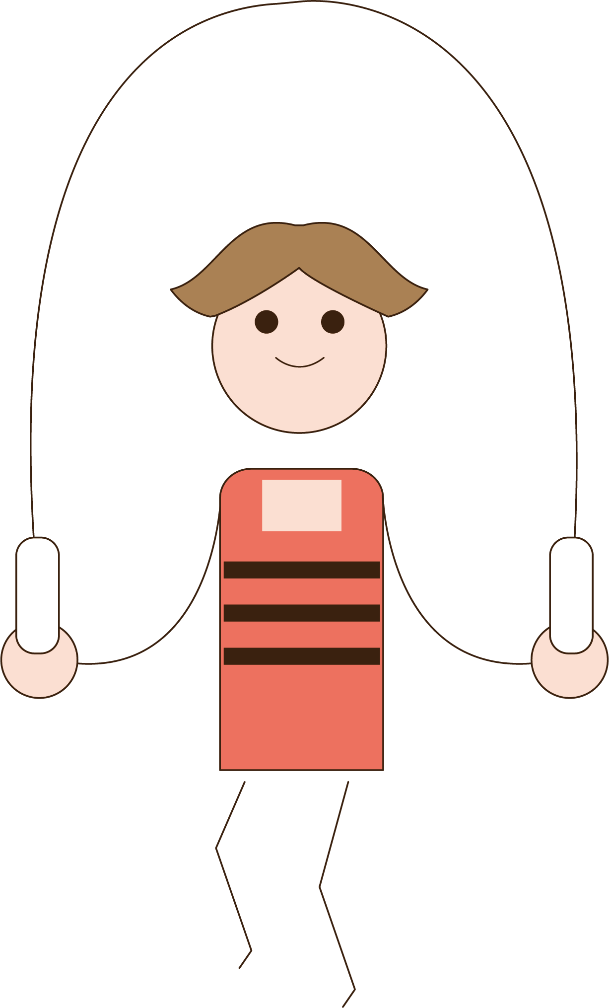 Rope Skipping Vector Illustration - Rope Skipping Vector Illustration (1227x2030)