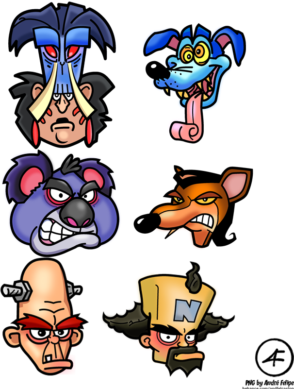 Crash Bandicoot, Game Art, Videogames, Facts, Drawings, - Crash Bandicoot N Sane Trilogy Bosses (800x800)