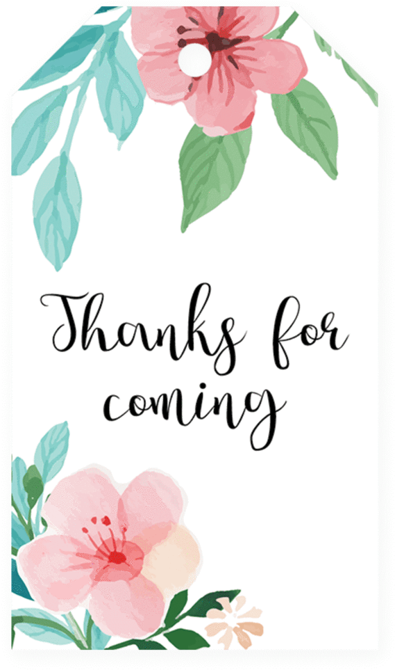 Baby Shower Favor Tags For Girl By Littlesizzle - Gift Tag Flower Png (819x1024)