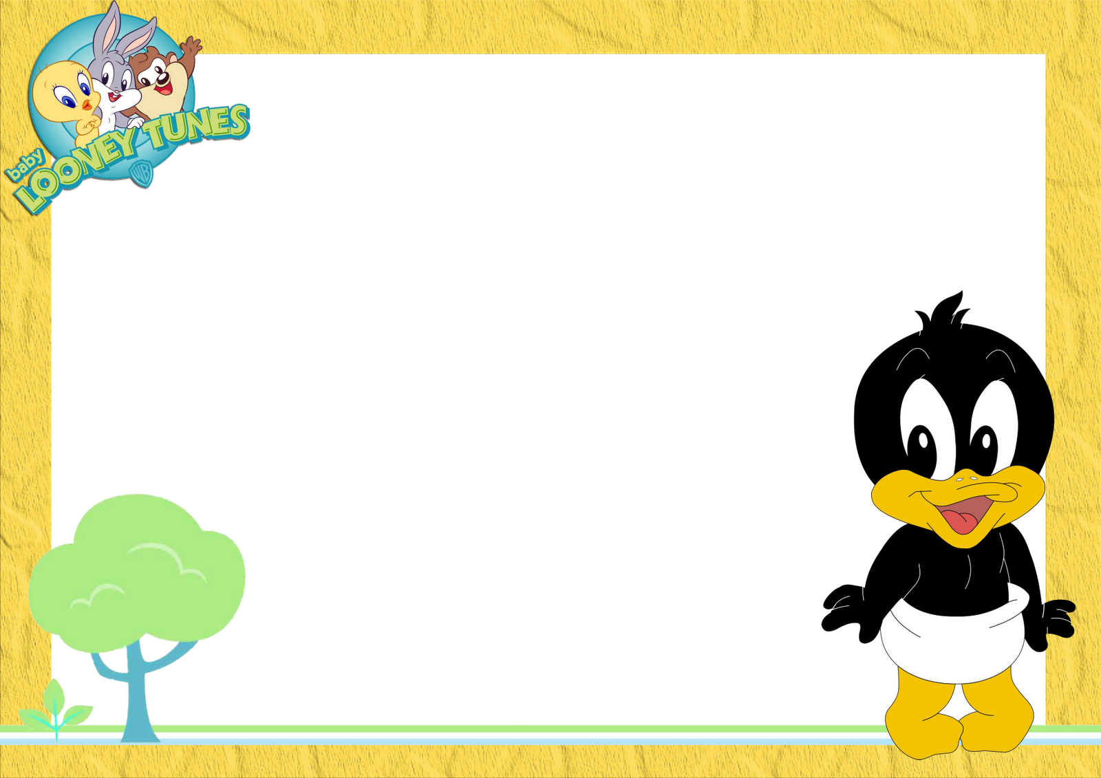 Baby Shower Template Gifs Y Fondos Pazenlatormenta - Daffy Duck Bugs Bunny (1600x1131)