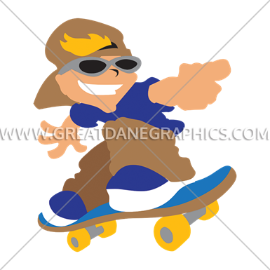 Cartoon Skateboarder - Cartoon (385x385)