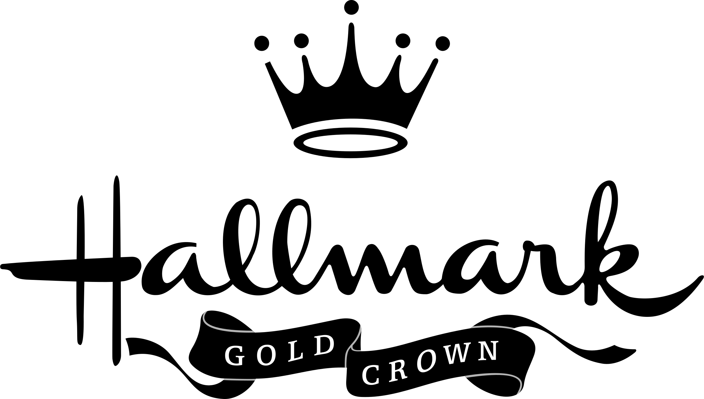 Hallmark Gold Crown Logo Black And White - Hallmark Gold Crown Logo (2400x1360)