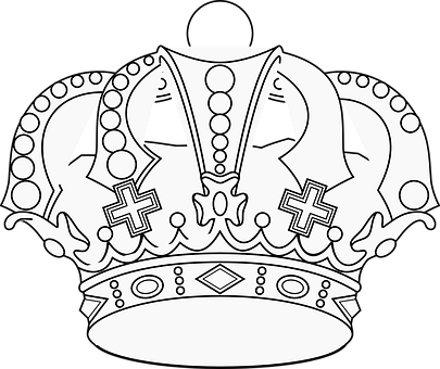 Crown King Emperor Monarch Royal Gold Maje - Crown Outline (405x340)