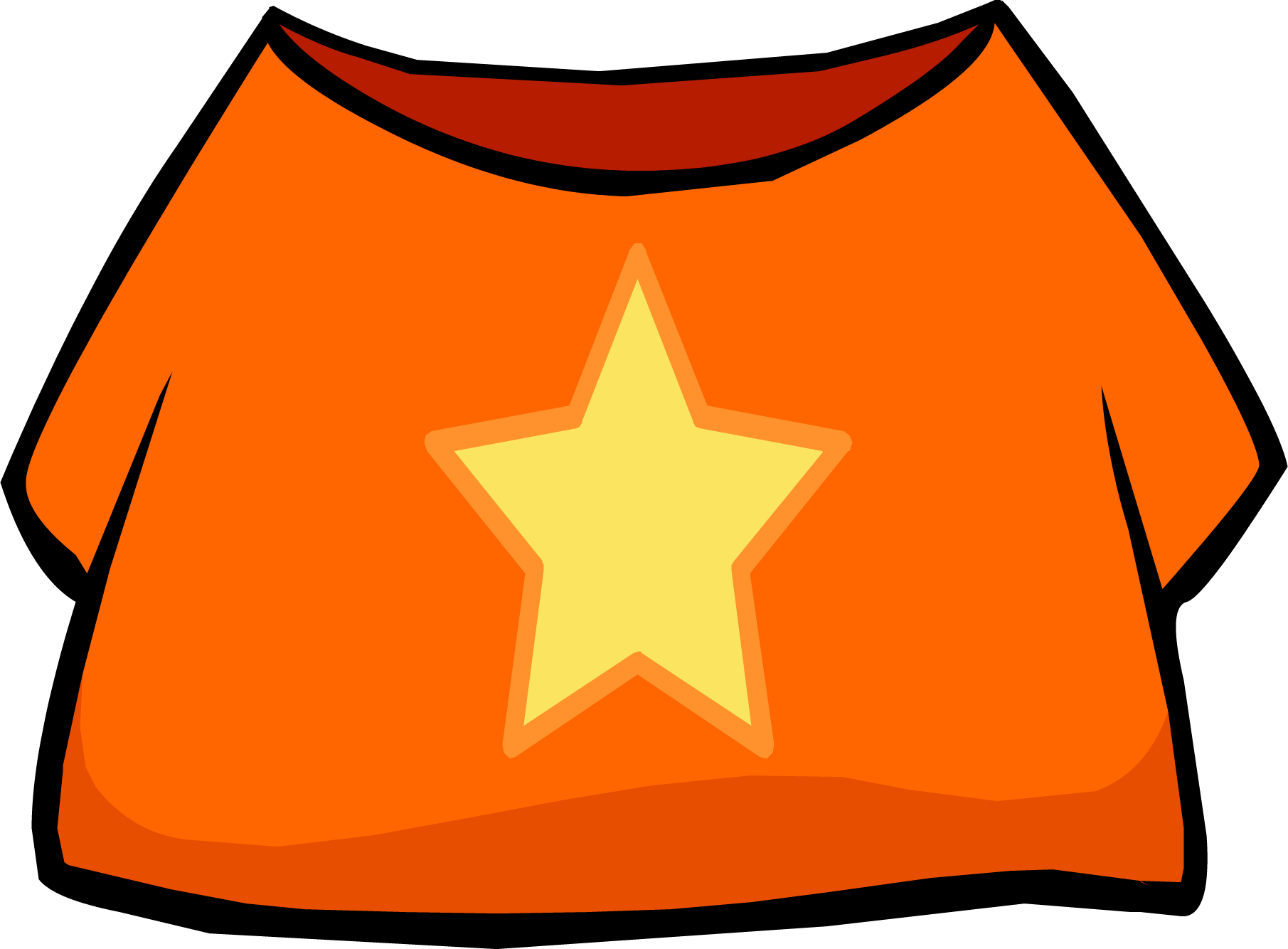 Star T-shirt - Club Penguin Star Shirt (1811x1334)