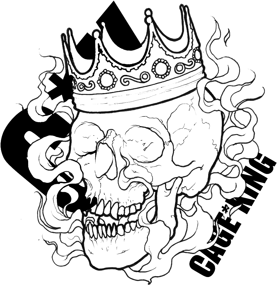 12 Best Images Of Drawing Of Skull With Crown - Skull With Crown (1024x1024)