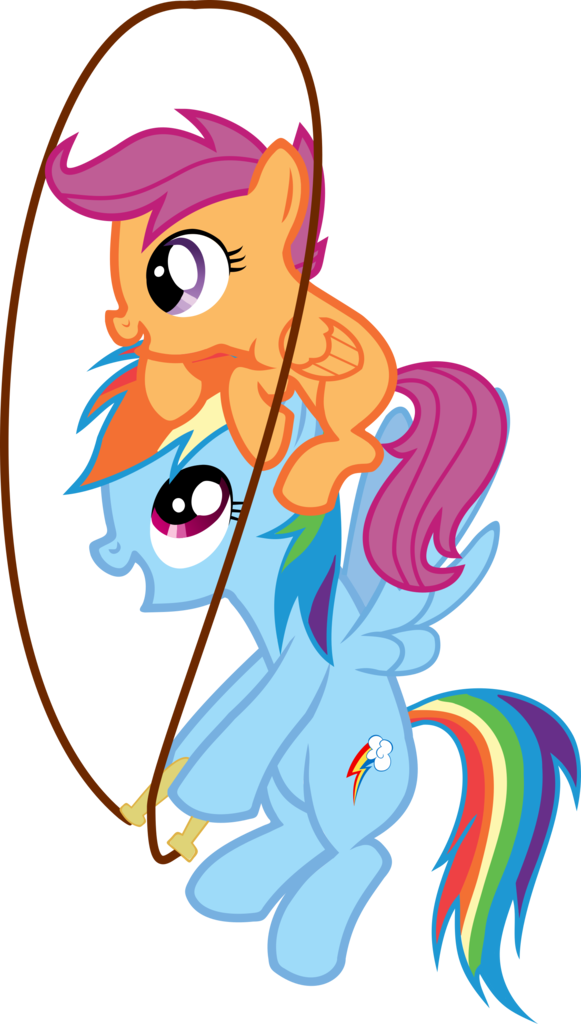 Kehrminator, Jump Rope, Ponies Riding Ponies, Pony, - Frown (581x1024)