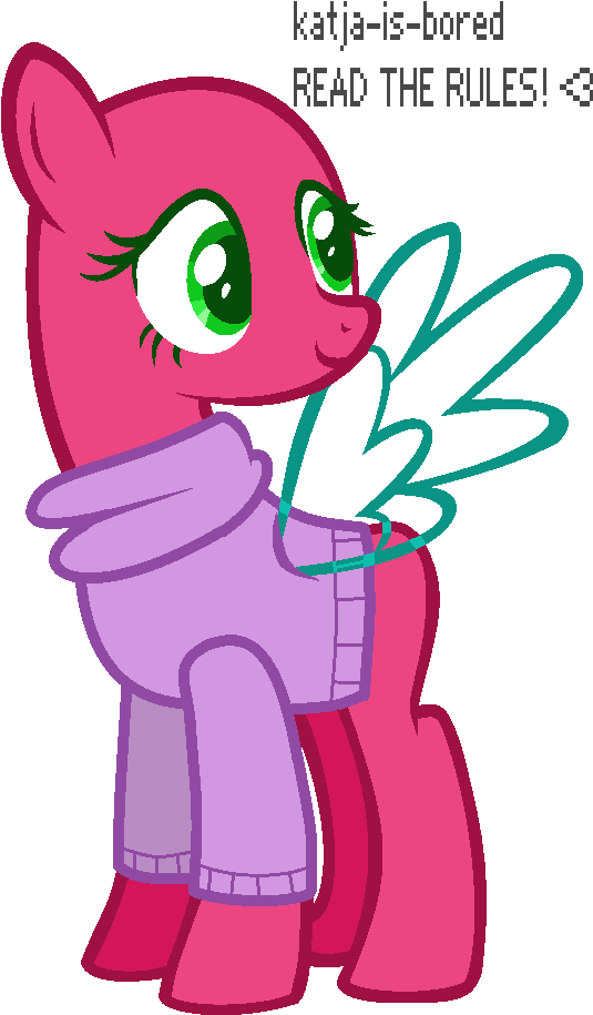 In A Cute Sweater - Mlp Bases Pegasus Cute (585x956)