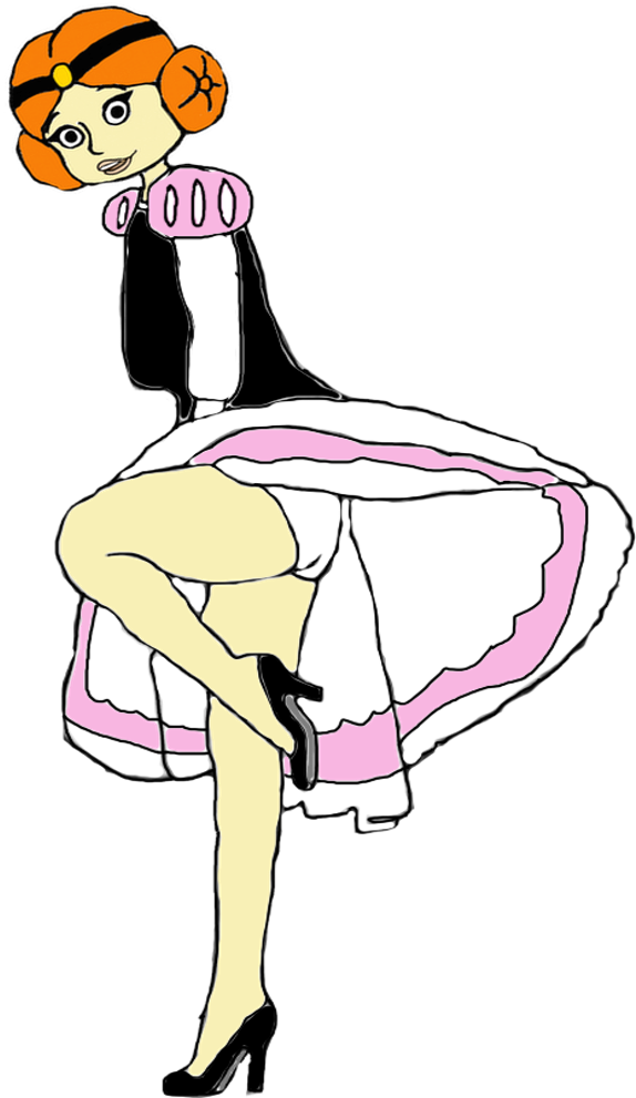 Princess Savina's Skirt-blowing Pose By Darthraner83 - Cartoon (782x990)