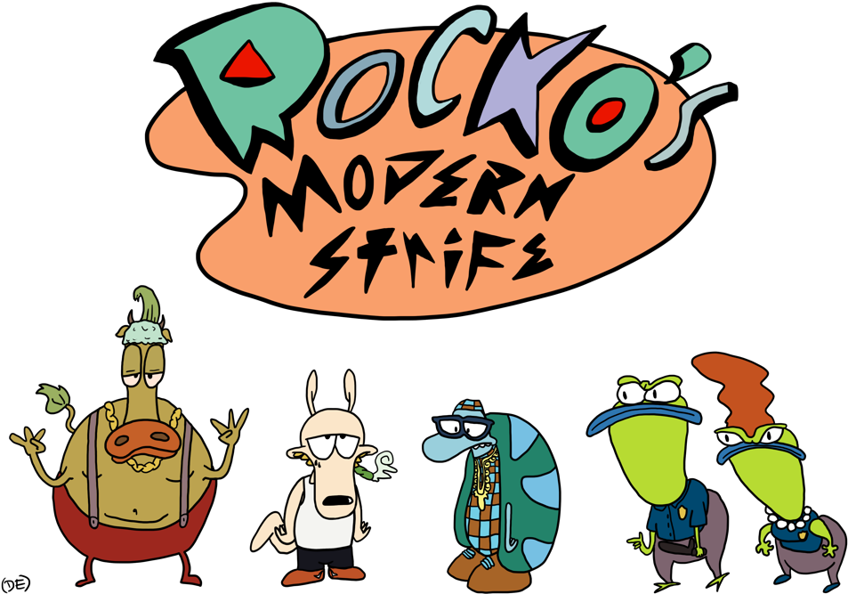 Rocko's Modern Strife - Rocko's Modern Life Logo (1000x692)