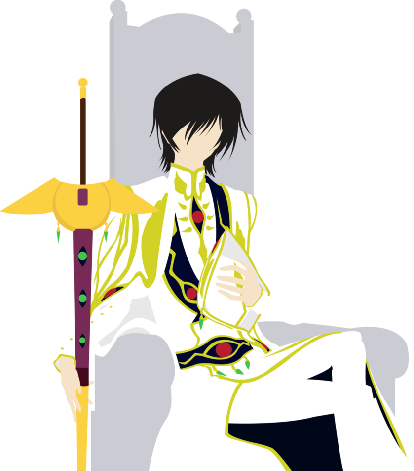 Emperor Lelouch On His Throne By Duskhelena - Emperor Lelouch King (839x953)