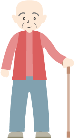 Grandpa On The Stroll - Illustration (640x480)