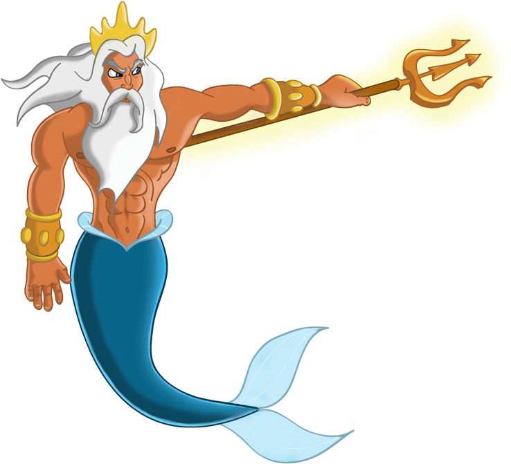 King Triton By Mr King Triton On Throne From Movie - Rey Triton Deviantart (825x750)
