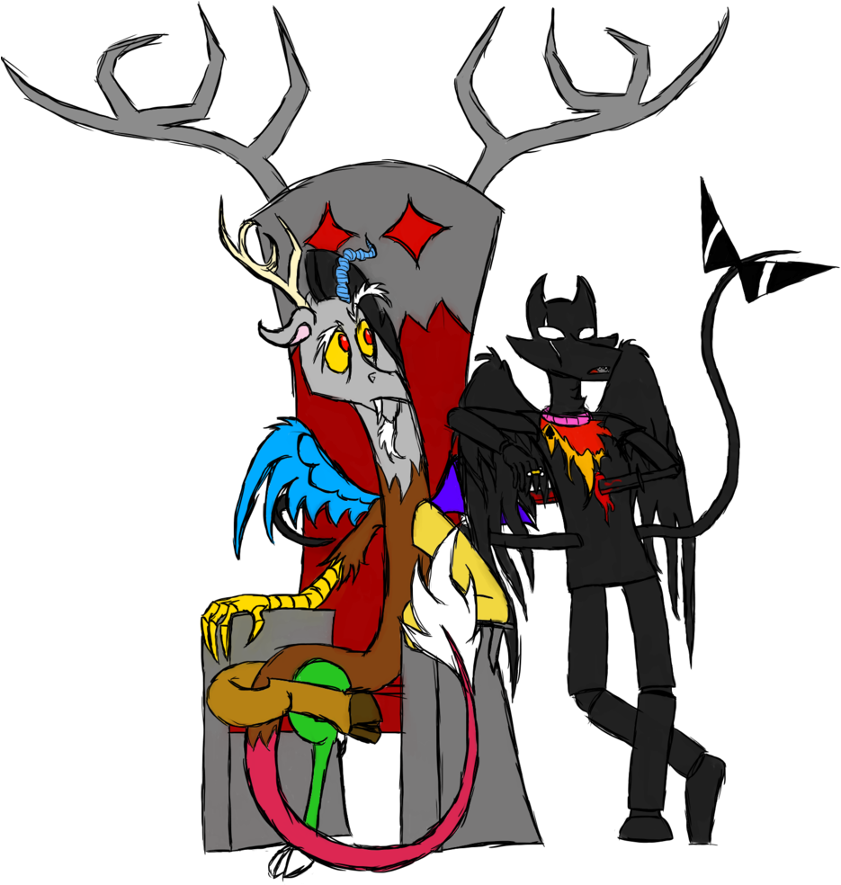 Rexlupin, Bec Noir, Blood, Crossover, Discord, Discord's - Cartoon (941x1024)