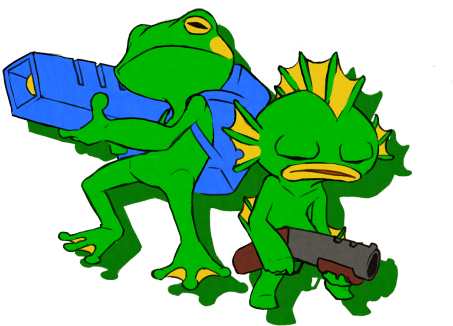 “nuclear Throne X Kero Blaster Green Blaster Buddies - Portable Network Graphics (500x345)