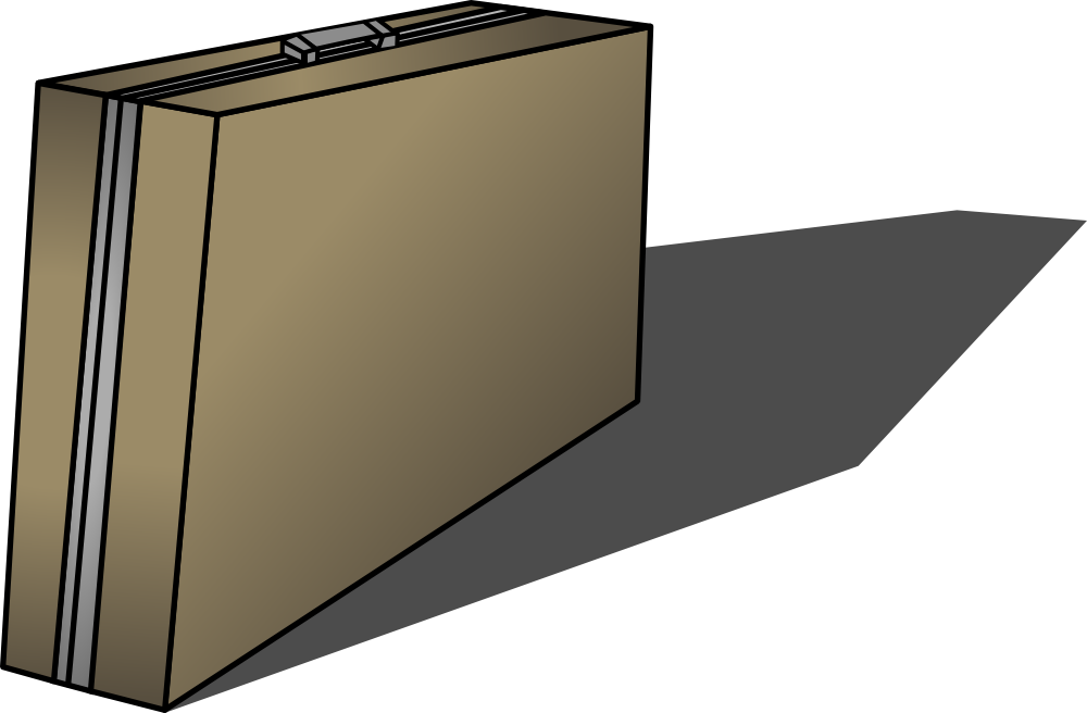 Clip Art Tags - Cartoon Briefcase (1000x656)