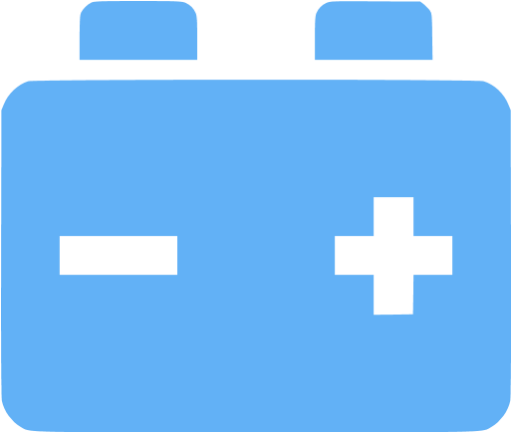 Car Battery Icon Blue (512x512)