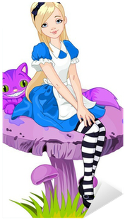 Sticker Alice Au Pays Des Merveilles • Pixers® - Alice In Wonderland Coloring Book (400x400)