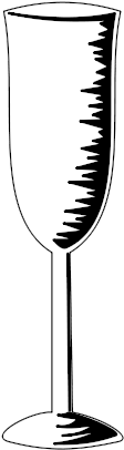 Monochrome Clip Art Download - Champagne Stemware (800x600)