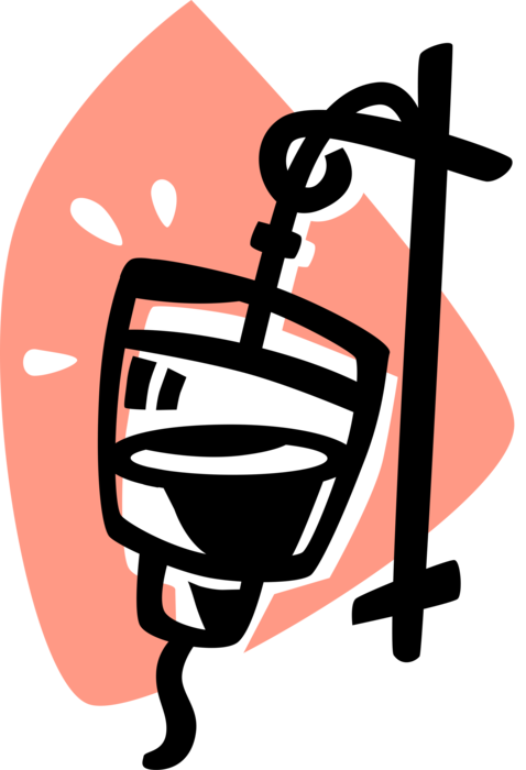 Vector Illustration Of Medical Intravenous Therapy - Intravenous Therapy (478x700)
