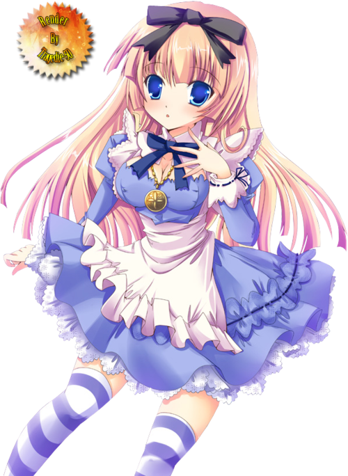 Alice Aux Pays Des Merveilles - Render Manga (500x690)