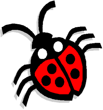 Cute Ladybug Clipart - Ladybug With 5 Dots (346x368)