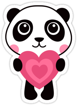 Fresh Animated Wallpaper For Ipad Mini Panda Holding - Cute Panda Cartoon With A Heart (375x360)