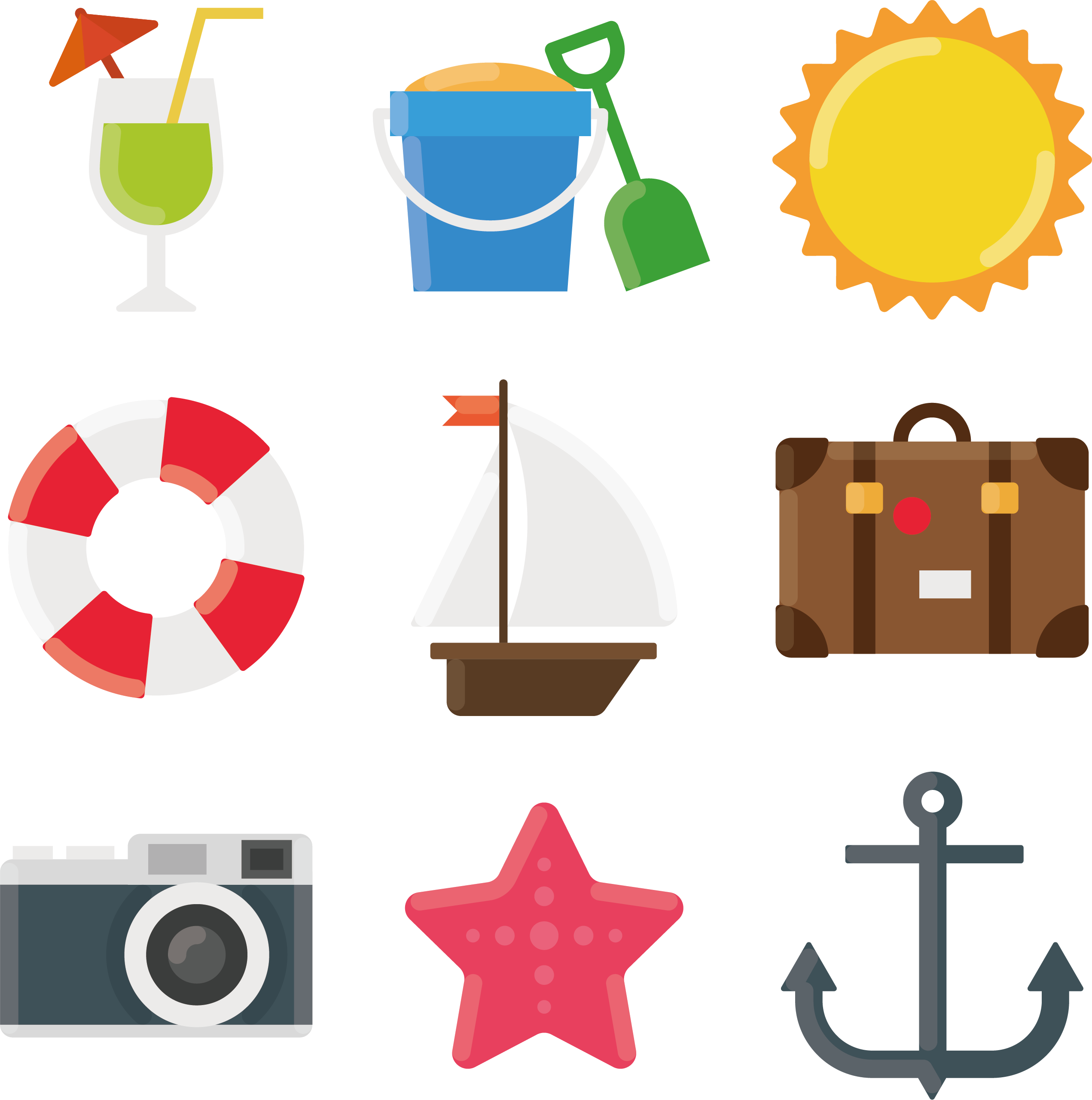 Euclidean Vector Seaside Resort Clip Art - Euclidean Vector Seaside Resort Clip Art (2542x2561)