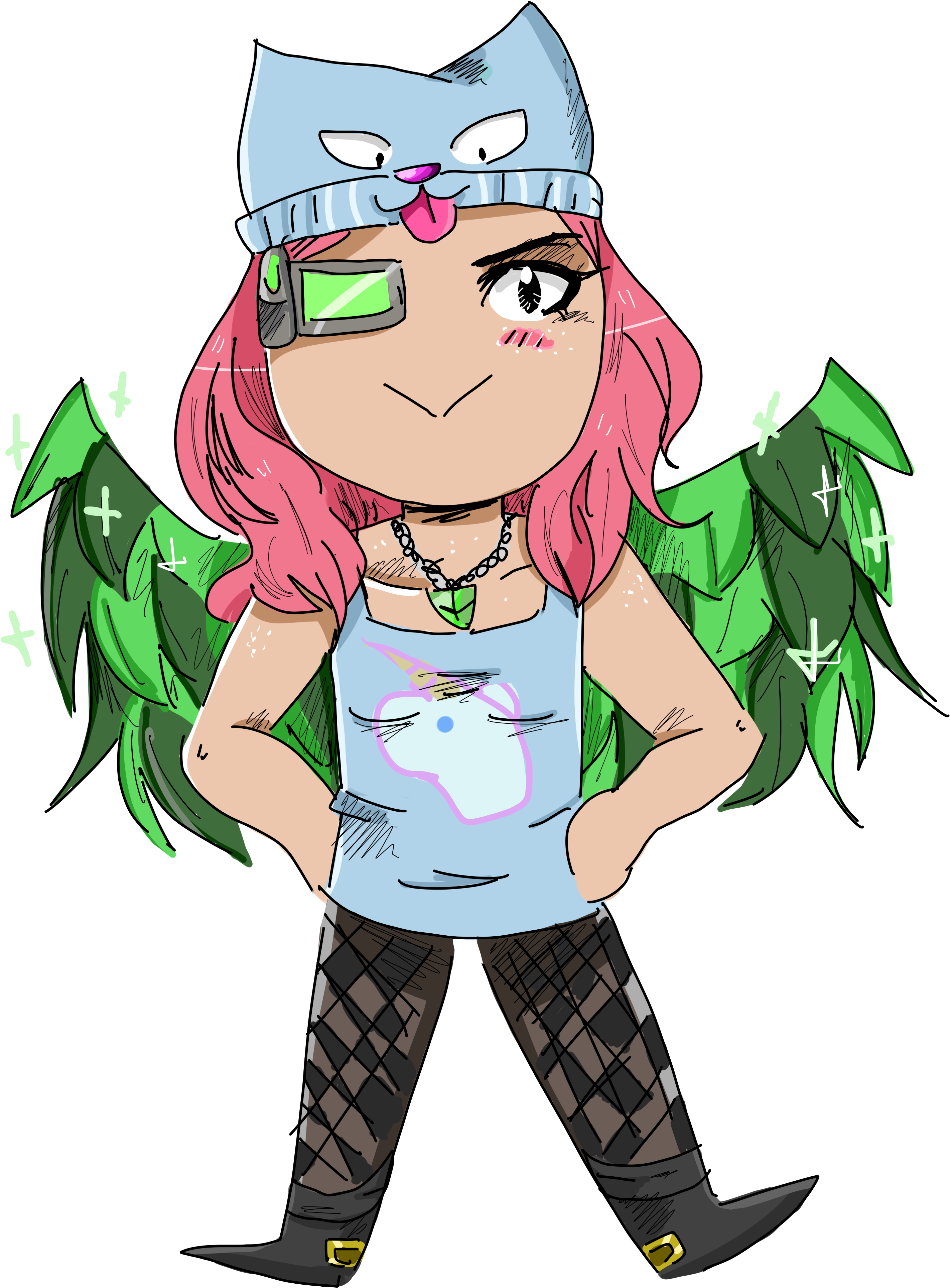 One's An Icon And The Other Is A Simple Transparent - Cartoon (4000x4000)