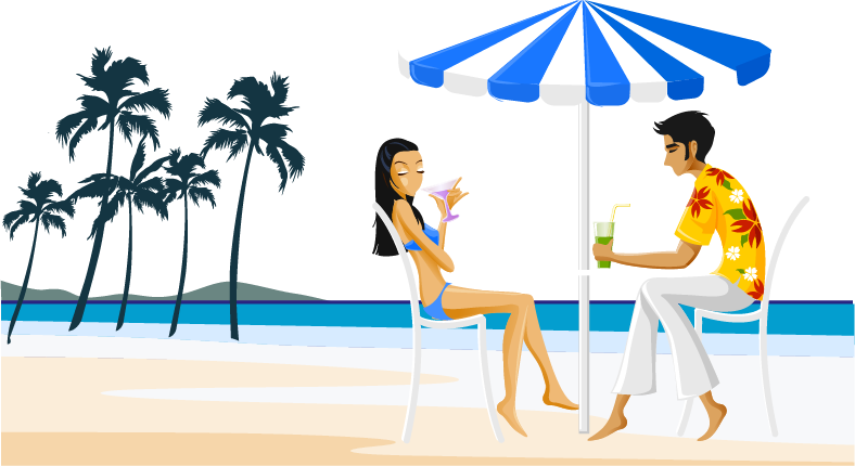 Essential Foreign Chat Up Lines Beach Line Art - Essential Foreign Chat-up Lines (788x430)