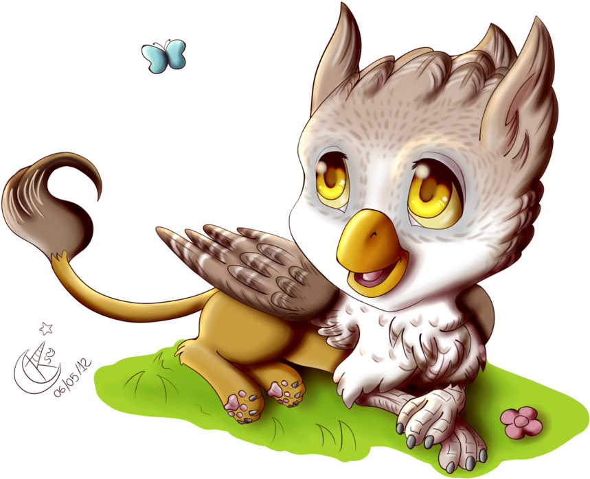 My Little Gryphon By Ladyrosse On Clipart Library - Grifo Chibi (1024x724)