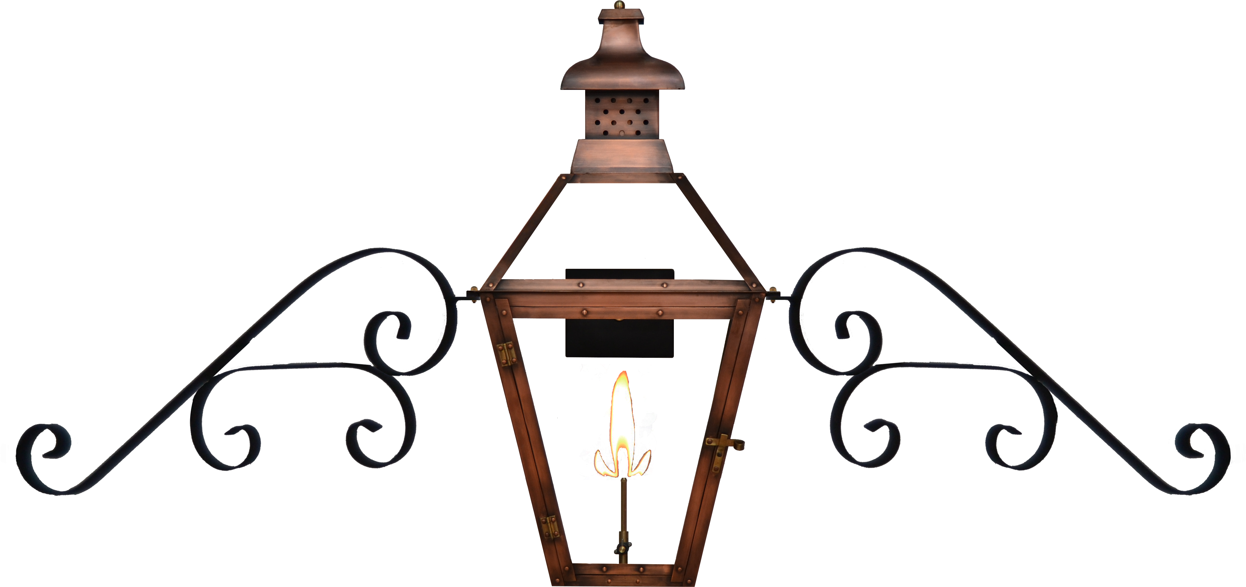 Latern Clipart Fancy - Coppersmith Pebble Hill Electric Outdoor Wall Lantern (4485x2225)
