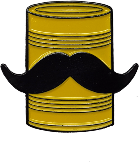 Tin Can Mustache Pin - Tin Can Mustache Pin (550x684)