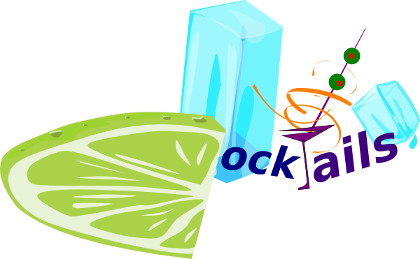 Cocktails & Lime Clip Art - Green Swirl (600x371)