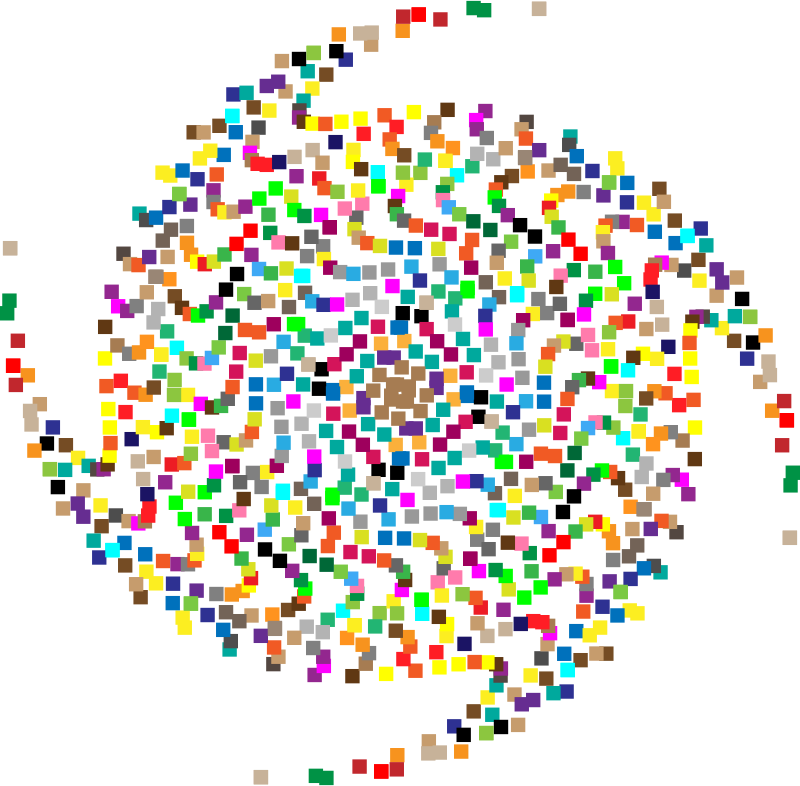 Confetti Clipart For Kids - Flower Kolam With Dots (800x786)