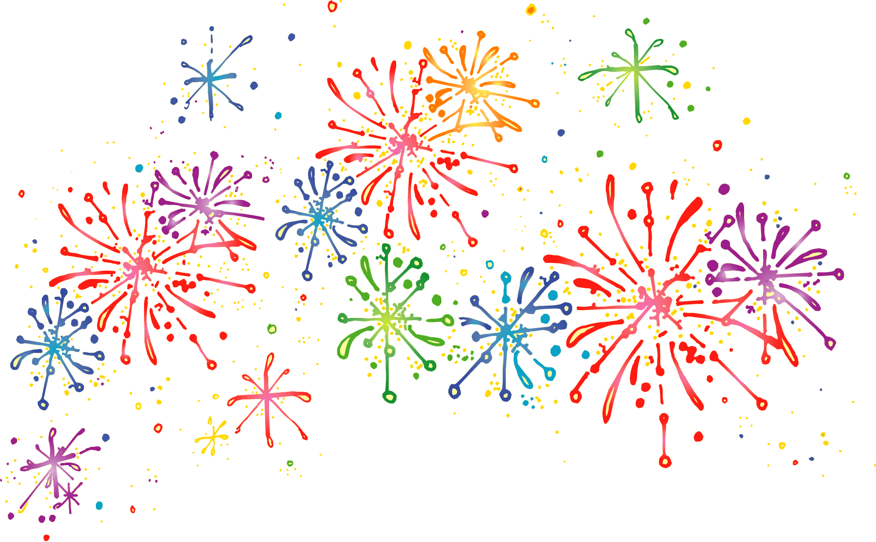 Fireworks Png - Transparent Background Fireworks Clipart (1800x1115)